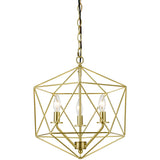 Chandelier | Bellini | 3-60W Bulbs | Metal wire shade | Brushed Gold Finish