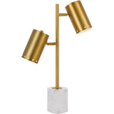 Table Lamp | 60 Watt | Derry | Marble base | Brushed Brass Finish | UL Listed