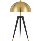 Table Lamp | Toulouse | Steel shade with brass finish | Matte Black And Brass Finish