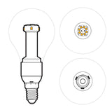 GAMA SONIC LED A60 Bulb | 1.5 Watt | 2700K | 440mA | 4+7 LED's | Warm White | UL Listed | 2 Years Limited Warranty