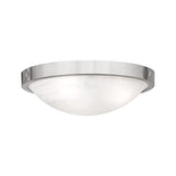 Euri Lighting | LED Round Ceiling Light | 19 Watt | 1500 Lumens | 3000K | 120V | 12in | Dimmable | Brushed Nickel Bezel & Alabaster Glass Lens | Steel Housing | ES & ETL Listed | 5 Year Limited Warranty