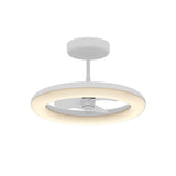 Indoor Fan | HELIUM 24" | 24W LED | Adjustable CCT | Downrod Mount | Matte White - Nothing But LEDs