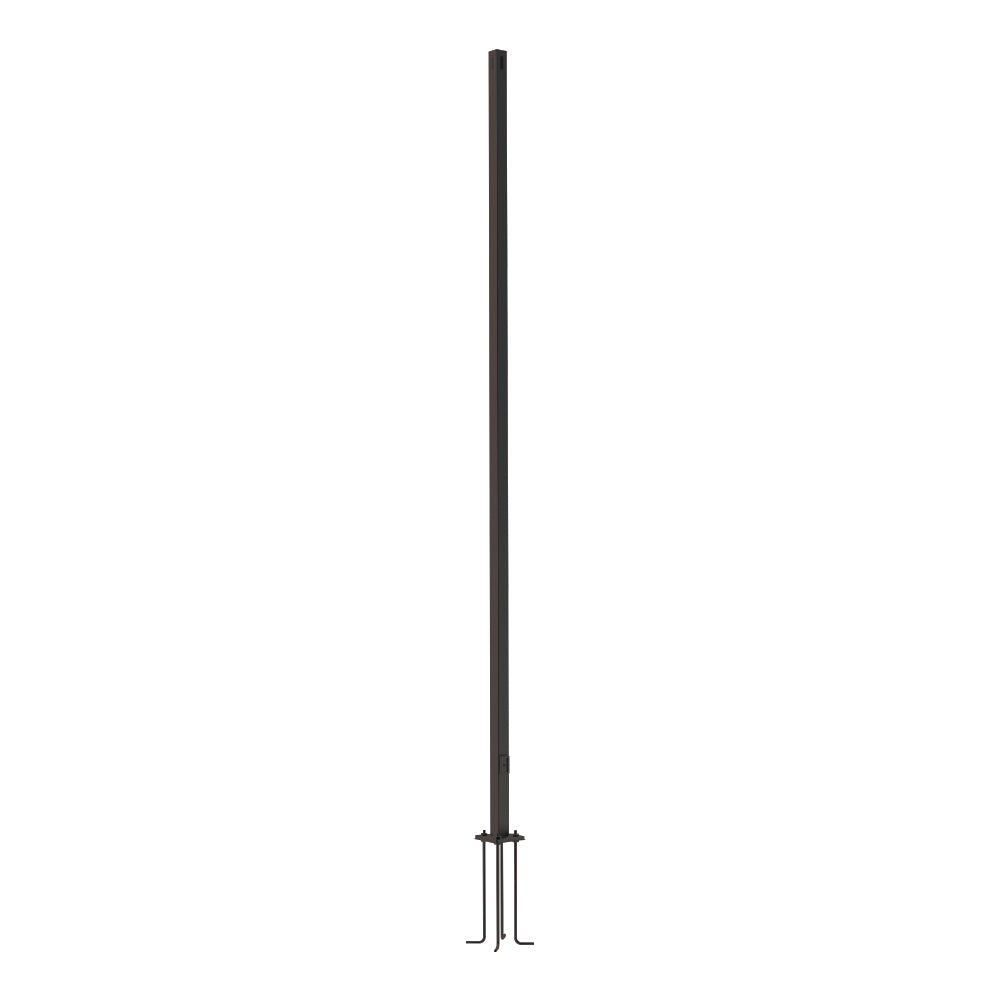 Square Steel Pole | 4"X4" | 20ft | Bronze Housing | W/Base plate & J Bolt | 11 Guage | ETL Listed - Nothing But LEDs