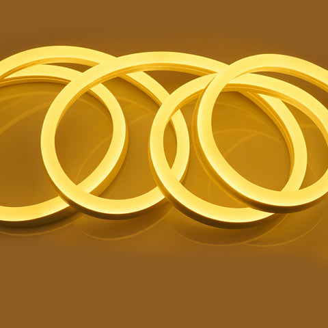 LED Flexible Neon Rope Light | 164 Watt | Yellow | 3000K | 120V | 50 Feet | Includes Clips, Connectors & AC Powered KIT | IP67 | ETL Listed | 2 Year Warranty - Nothing But LEDs