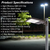 LED Area Light | 300 Watt | 48000 Lumens | 5000K | 120V-277V | Universal Bracket | Bronze Housing | IP65 | UL & DLC Listed | 5 Year Warranty - Nothing But LEDs