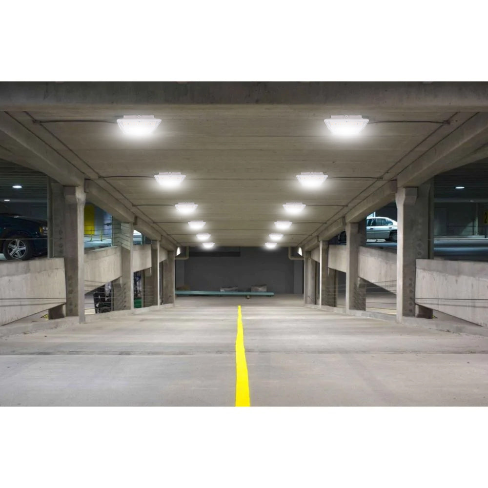 LED Parking Garage Light | 60 Watt | 8400 Lumens | Adjustable CCT 3000K-4000K-5000K | 100-277V | White housing | IP65 | UL & DLC Listed | 5 Year Warranty - Nothing But LEDs